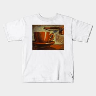 Still life with racing bike Kids T-Shirt